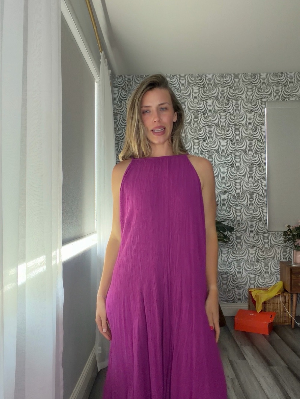 a new day Purple Pleated Maxi Skirt - Picture 2 of 4